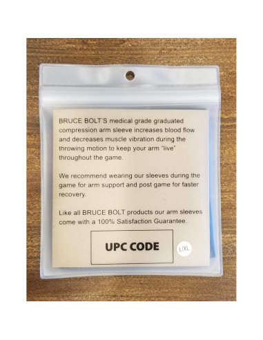 Manga de Compresión Graduada Bruce Bolt - Grande/Extra Grande - Blanco