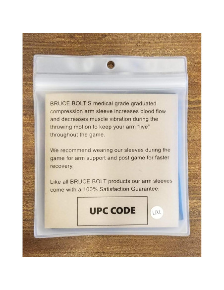 Manga de Compresión Graduada Bruce Bolt - Grande/Extra Grande - Blanco