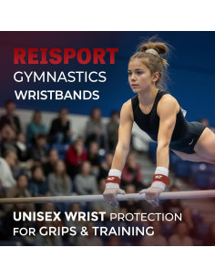 Muñequera de Gimnasia Reisport - Protección Unisex Blanca 2