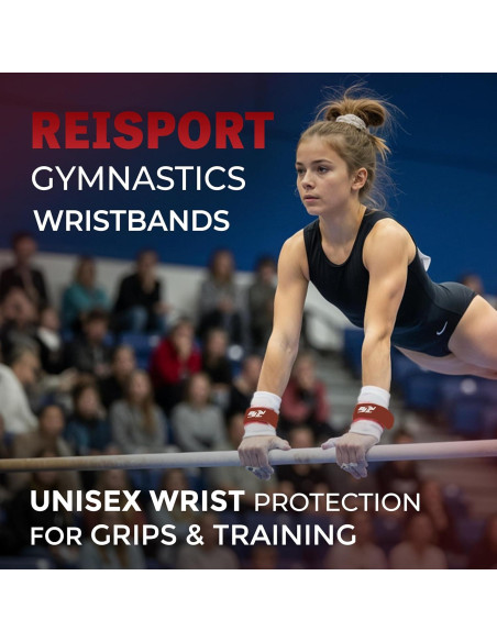 Muñequera de Gimnasia Reisport - Protección Unisex Blanca
