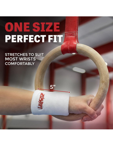 Muñequera de Gimnasia Reisport - Protección Unisex Blanca