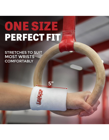 Muñequera de Gimnasia Reisport - Protección Unisex Blanca