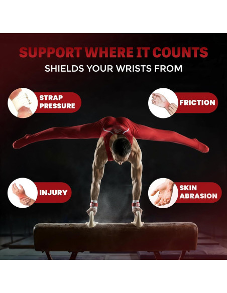 Muñequera de Gimnasia Reisport - Protección Unisex Blanca