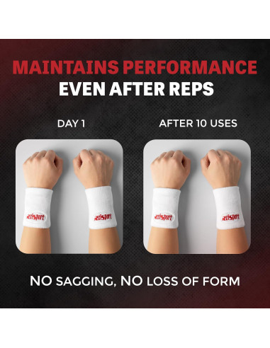 Muñequera de Gimnasia Reisport - Protección Unisex Blanca