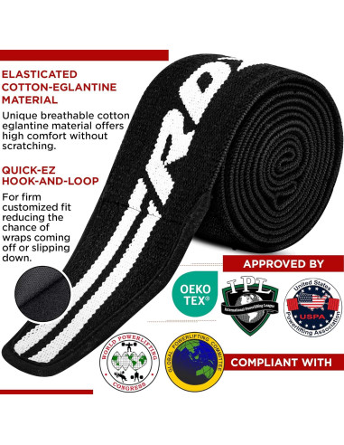 Envolturas de Rodilla RDX 2m Soporte Levantamiento Pesas