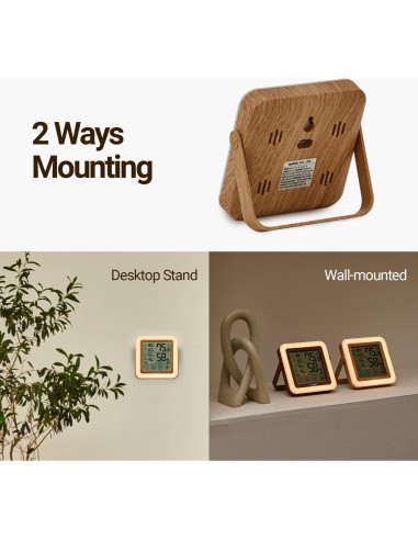 Higrómetro Digital HuBDIC HT-21 con Luz Nocturna y Monitor de Humedad