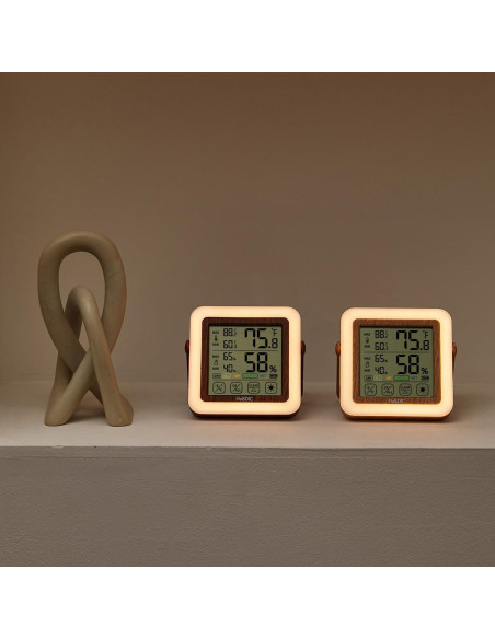 Higrómetro Digital HuBDIC HT-21 con Luz Nocturna y Monitor de Humedad