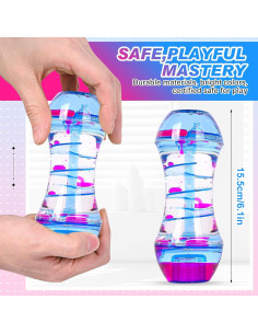 Tubos Antiestrés CAILINK 2 Pack - Juguete Sensorial 15.5 cm 2