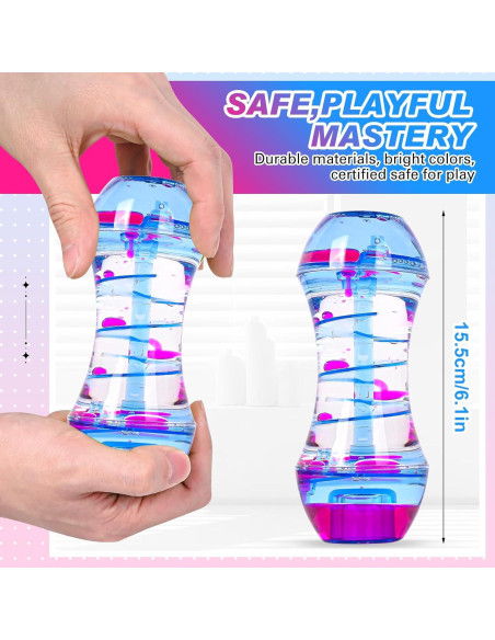 Tubos Antiestrés CAILINK 2 Pack - Juguete Sensorial 15.5 cm