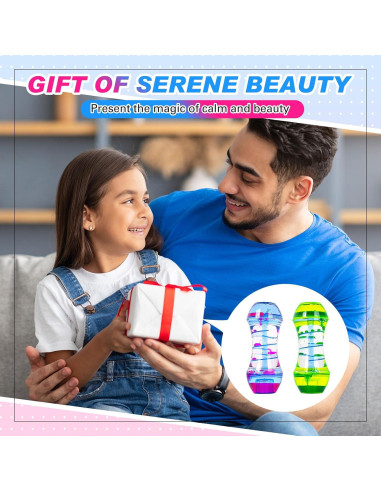 Tubos Antiestrés CAILINK 2 Pack - Juguete Sensorial 15.5 cm