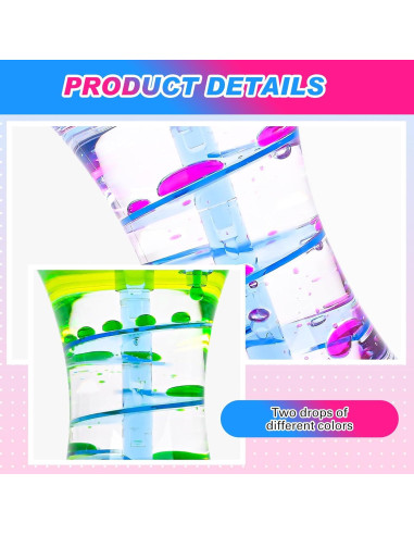 Tubos Antiestrés CAILINK 2 Pack - Juguete Sensorial 15.5 cm