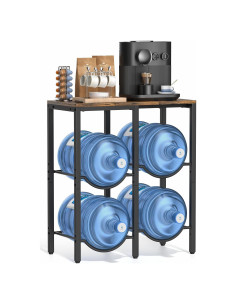 Soporte para Jarras de Agua VINAEMO 5 Galones con Estante de Madera