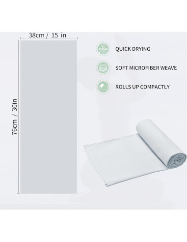 Toallas de Camping MOONSMILE Microfibra Secado Rápido 76x38 cm