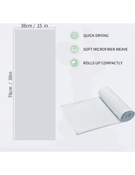 Toallas de Camping MOONSMILE Microfibra Secado Rápido 76x38 cm
