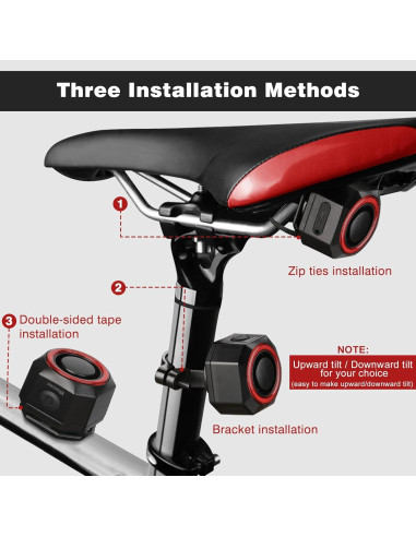 Luz Trasera Inteligente WSDCAM con Alarma y Luz de Freno LED