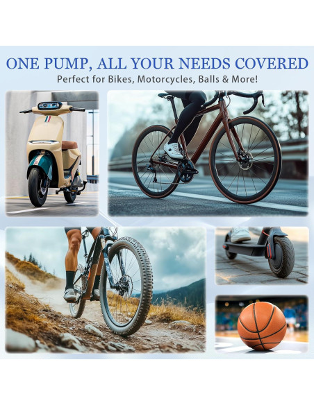 Mini bomba eléctrica MALIHOO BP150 con manómetro 150 PSI