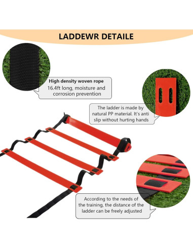 Conjunto de Entrenamiento de Velocidad Tuyzhrymlic con Escalera y Banda 80lb