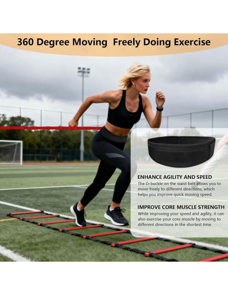 Conjunto de Entrenamiento de Velocidad Tuyzhrymlic con Escalera y Banda 80lb