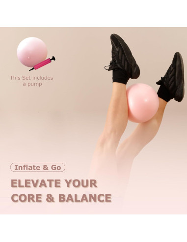 Kit de Pilates GymYard: Anillo 38 cm, Mini Bola 21.6 cm y 3 Bandas