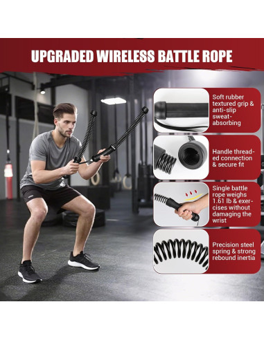 Cuerda de Batalla Sin Cuerda COCTN 0.73 kg para Gimnasio