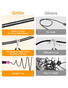 Cuerda para Saltar Gritin 3M Ajustable con Mango de Espuma 2