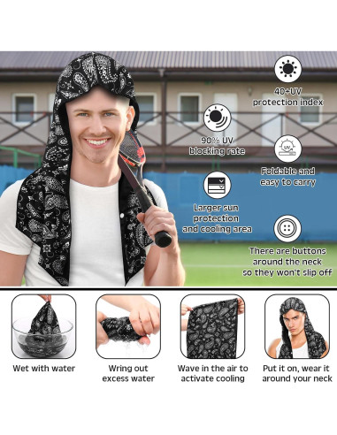 Toalla Refrigerante con Capucha FuWeave - Microfibra, 63.5x30.5cm