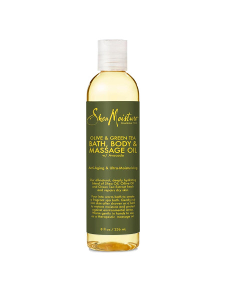 Aceite de Masaje SheaMoisture 236.6 ml - Oliva y Té Verde Hidratante