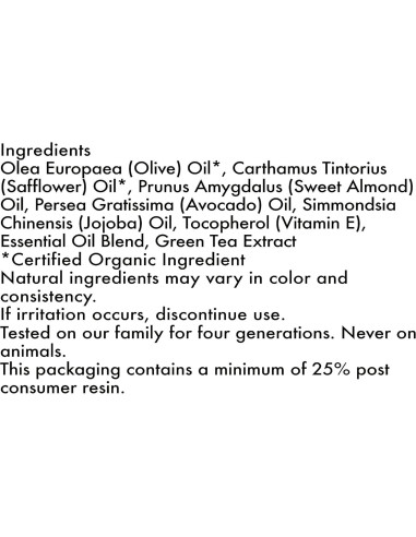 Aceite de Masaje SheaMoisture 236.6 ml - Oliva y Té Verde Hidratante