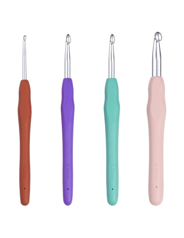 Juego de Ganchillos Ortarco 4 Piezas con Mango Ergonómico 2.5-8mm