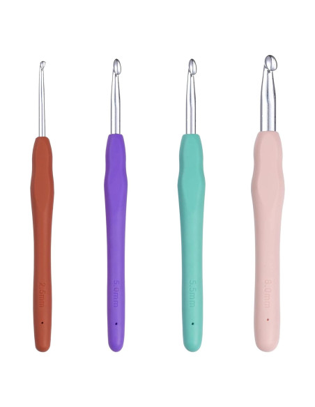 Juego de Ganchillos Ortarco 4 Piezas con Mango Ergonómico 2.5-8mm