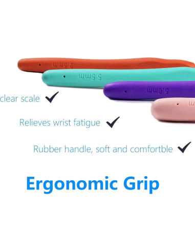 Juego de Ganchillos Ortarco 4 Piezas con Mango Ergonómico 2.5-8mm