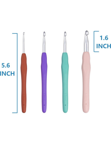 Juego de Ganchillos Ortarco 4 Piezas con Mango Ergonómico 2.5-8mm