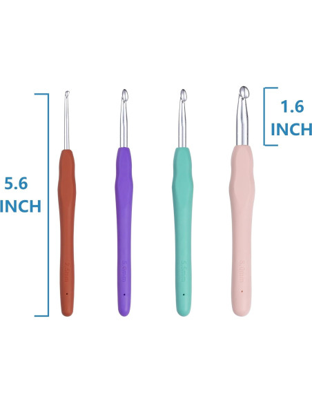 Juego de Ganchillos Ortarco 4 Piezas con Mango Ergonómico 2.5-8mm