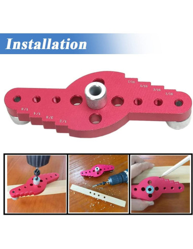 5 Piezas Posicionador de Perforación Eyech de Aluminio 2 en 1