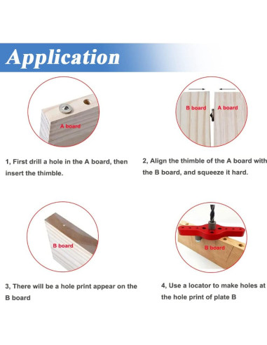 5 Piezas Posicionador de Perforación Eyech de Aluminio 2 en 1
