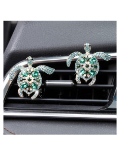 Adorno de Auto Rislobx Tortuga con Fragancia y Cristales