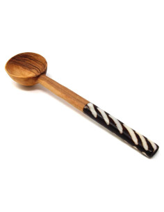 Cuchara de café de madera de olivo Global Crafts - Hecha a mano