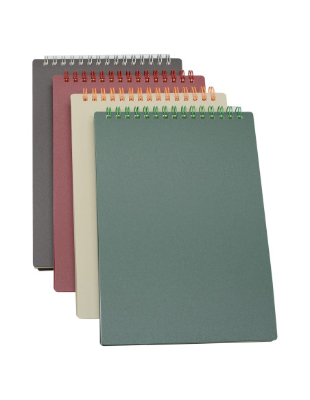 Cuaderno Espiral Yansanido A5 4 Pcs Cubierta Dura 80 Hojas