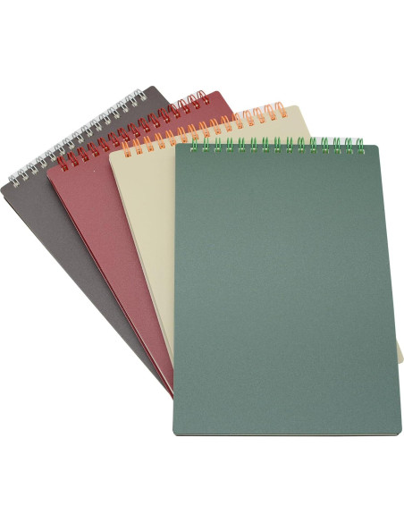 Cuaderno Espiral Yansanido A5 4 Pcs Cubierta Dura 80 Hojas