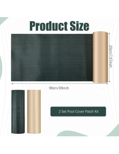 Kit de parches autoadhesivos para piscina Pushglossy 2 rollos 99x20cm 2