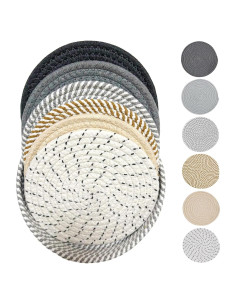 Trivetes Redondos EOYDKAP 20 cm - 6 Piezas con Canasta