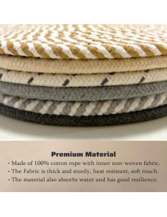 Trivetes Redondos EOYDKAP 20 cm - 6 Piezas con Canasta 2