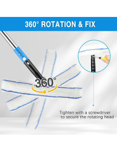 Kit Profesional de Limpieza de Ventanas Feeloco 1.35 kg con Polo Extensible 2