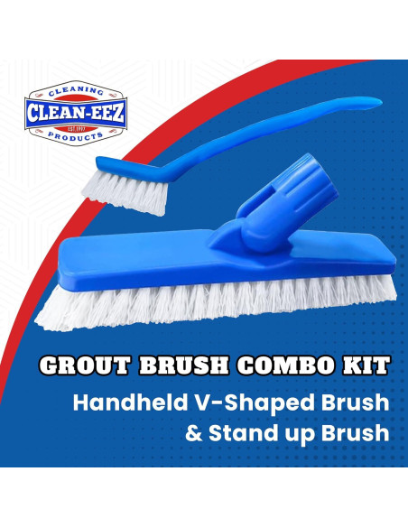 Kit de Cepillos para Lechada Clean-eez - Cerdas Curvadas y V