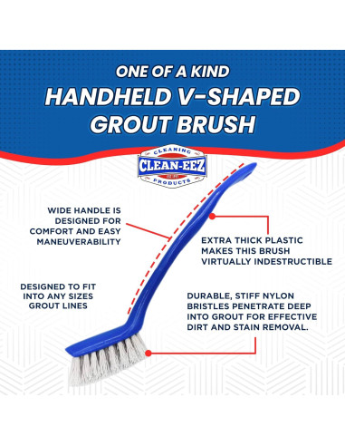 Kit de Cepillos para Lechada Clean-eez - Cerdas Curvadas y V