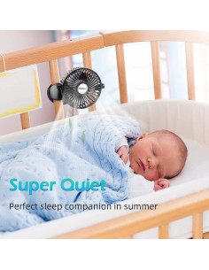 Ventilador Clip Portátil SkyGenius 2600mAh 3 Velocidades 2