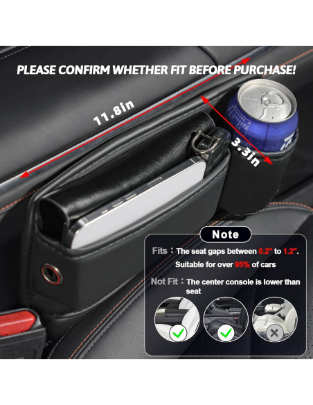 Relleno Espacio entre Asientos de Coche JHLGRE con Portavasos