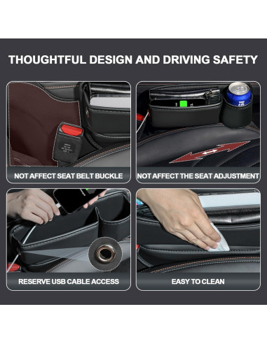 Relleno Espacio entre Asientos de Coche JHLGRE con Portavasos