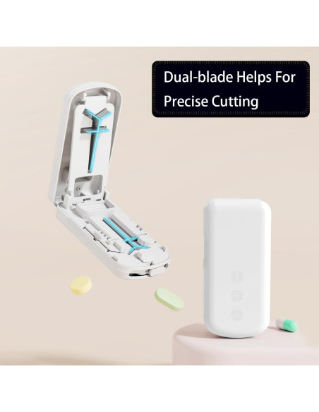 Cortador y Triturador de Pastillas Yulikiker Doble Hoja 8.9cm