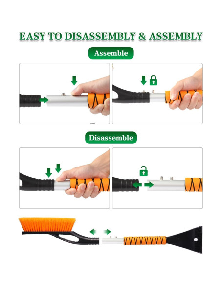 Paquete 2 Cepillos de Nieve y Raspador de Hielo ZERIXA